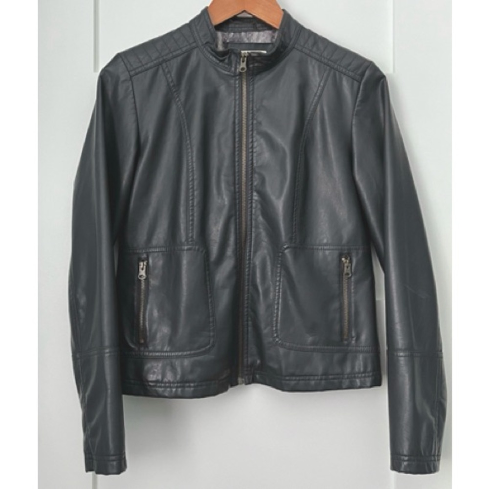Vegan/Faux Leather Moto Jacket